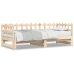 vidaXL Lit coulissant sans matelas 2x(90x190) cm Bois massif