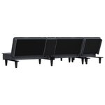vidaXL Canapé-lit en forme de L gris 255x140x70 cm velours