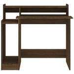 vidaXL Bureau et lumières LED Chêne brun 97x45x90 cm Bois d'ingénierie