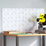 vidaXL Plaques à damier 4 Pièces Argent 50 x 25 cm Aluminium