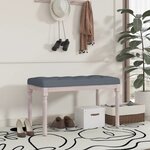 vidaXL Banc Gris foncé 80x40x49 cm Velours