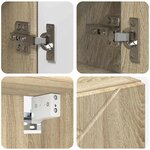 vidaXL Ensemble de mobilier de salle de bain 4 Pièces Chêne sonoma