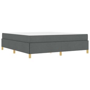 vidaXL Cadre de lit avec matelas Gris foncé 180 x 200 cm tissu