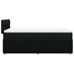 vidaXL Sommier à lattes de lit avec matelas Noir 100x200 cm Tissu