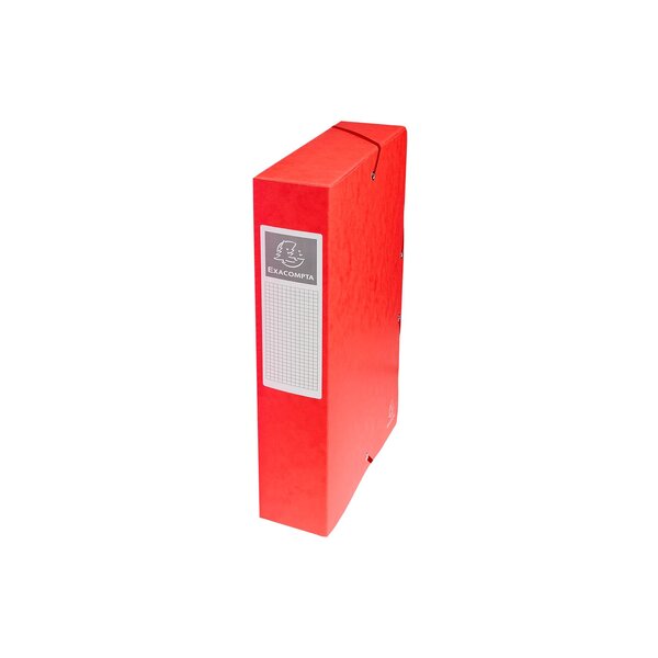 Boite De Classement Exabox Dos 60mm Carte Lustrée - A4 - Rouge - X 8 - Exacompta