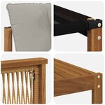 vidaXL Ensemble de canapés d'extérieur 8 Pièces Naturel et gris clair
