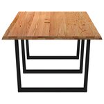 VidaXL Table à manger et bord vivant 280x120x74cm bois massif de chêne