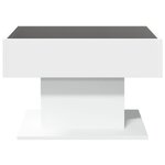 vidaXL Table basse avec LED blanc 70x50x45 cm bois d'ingénierie