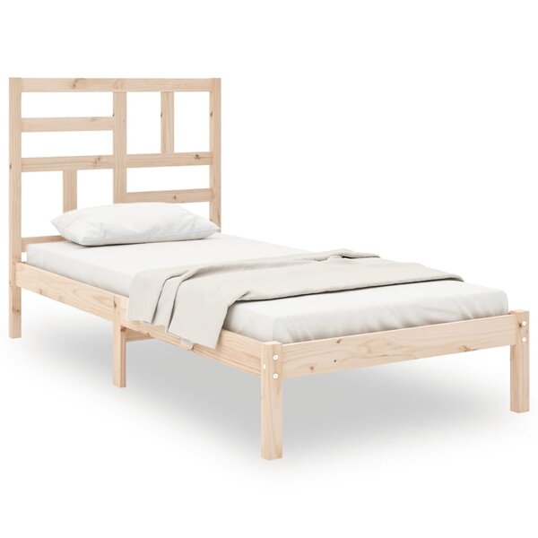 vidaXL Cadre de lit bois massif 75x190 cm petit simple
