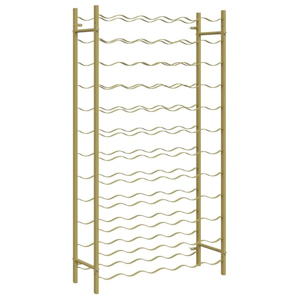 vidaXL Casier à bouteilles pour 72 bouteilles Doré Métal