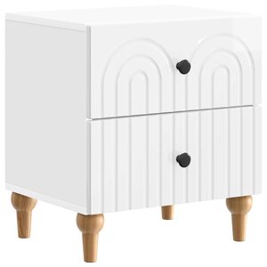 vidaXL Cabinet de chevet avec tiroir Blanc brillant 43 x 34 5 x 48 cm