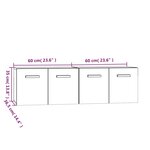 vidaXL Armoires murales 2 Pièces Sonoma gris 60x36 5x35 cm Bois