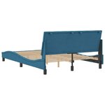 vidaXL Cadre de lit sans matelas Hanko bleu 140x190 cm velours