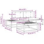 vidaXL Ensemble de canapés d'extérieur Blanc 79 x 79 x 37 cm Polyester
