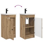 vidaXL Meuble de salle de bain avec évier Chêne artisanal
