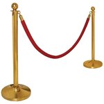 Poteau d'accueil inox laiton à tête ronde 95 cm - bolero -  - inox x950mm