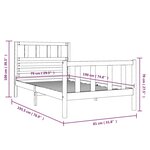 vidaXL Cadre de lit sans matelas noir bois massif