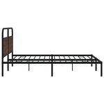 vidaXL Cadre de lit en métal sans matelas chêne marron 200x200 cm