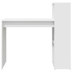 vidaXL Bureau avec étagère Blanc 108 x 55 x 103 5 cm Bois d'ingénierie