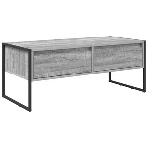 vidaXL Table basse Gris Sonoma 100 x 46 x 40 cm Bois d'ingénierie