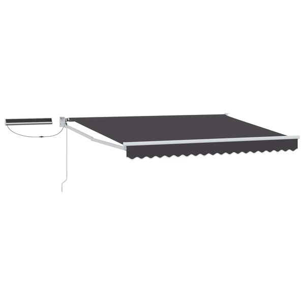 vidaXL Auvent rétractable électrique Anthracite et blanc 2 5 x 2 m