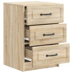 vidaXL Cabinet de chevet avec tiroir Chêne Sonoma 43 x 41 x 63 5 cm