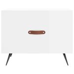 vidaXL Table basse blanc brillant 50x50x40 cm bois d'ingénierie