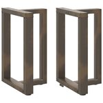 vidaXL Pieds de table à manger en T  2 pièces  noir  60 x 35 x (72-73) cm  acier