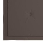 vidaXL Chaises de jardin lot de 2 et coussins taupe Bois teck massif