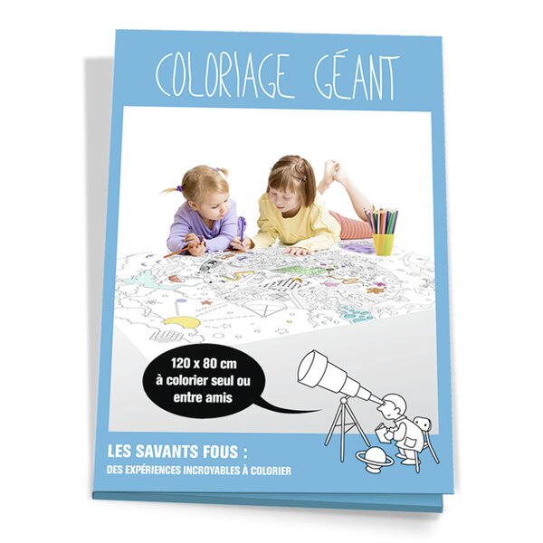 Coloriage géant pour enfants les savants fous 80 x120 cm