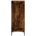 vidaXL Buffet haut Chêne fumé 34 5x34x180 cm Bois d'ingénierie