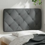 vidaXL Coussin de tête de lit gris foncé 80 cm tissu