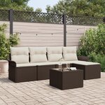 Ensemble de Canapé de Jardin de 5 Pièces avec Coussins Gris en Rattan Poly