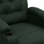 vidaXL Fauteuil Vert foncé Tissu