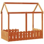 vidaXL Cadre de lit d'enfants forme de maison sans matelas 70x140 cm