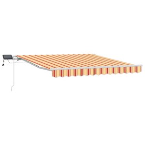 vidaXL Auvent Rétractable Jaune et Orange 300 x 250 cm Tissu et acier