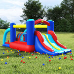 Happy hop château gonflable avec toboggan 529x252 5x215 cm pvc