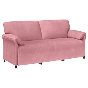vidaXL Sofa 3 places Rose 198 x 83 x 95 cm Velours