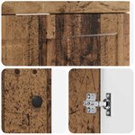 vidaXL Armoire sous évier de salle de bain Bois ancien