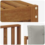 vidaXL Ensemble de canapés d'extérieur 6 pc Gris Naturel et Clair