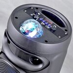 INOVALLEY KA02 BOWL- Enceinte lumineuse Bluetooth 400W - Fonction Karaoké - Boule kaléidoscope LED multicolore - Port USB, Micro-SD