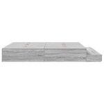 vidaXL Cadre de lit avec rangement Sonoma gris 236 5 x 180 x 31 5 cm