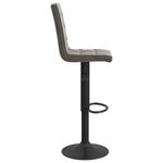 vidaXL Tabouret de bar Gris foncé Velours