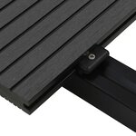 vidaXL Panneaux de terrasse solides et accessoires WPC 20m² 2 2 m Noir