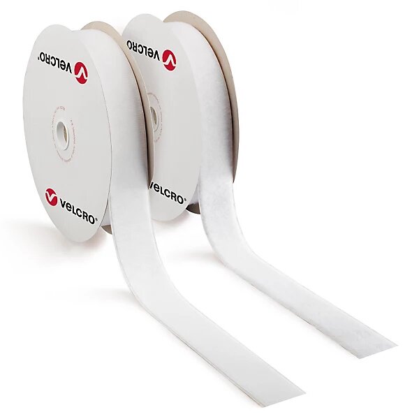 Fixation adhésive pour charges légères en galette industrielle blanc 20 mm x 25 m (lot de 2)