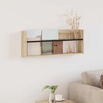 vidaXL Étagère à magazines avec étagère Chêne Sonoma 80 x 12 x 30 cm