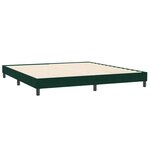 vidaXL Sommier à lattes de lit et matelas et LED vert foncé 180x210cm velours