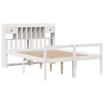 vidaXL Lit bibliothèque sans matelas blanc 140x190 cm bois pin massif
