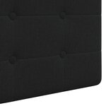 vidaXL Tête de lit suspendue Avec lumière LED Noir Tissu
