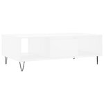 vidaXL Table basse blanc 104x60x35 cm bois d'ingénierie